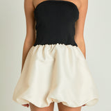 Strapless Voluminous Mini Dress