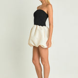 Strapless Voluminous Mini Dress