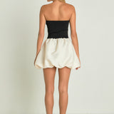 Strapless Voluminous Mini Dress
