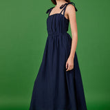 Pleated Midi Dress