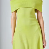 Off Shoulder Lurex Knit Mini Dress