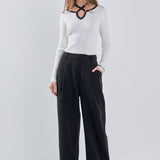 Knit Cutout Halter Top