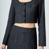 Tweed Buttoned Top
