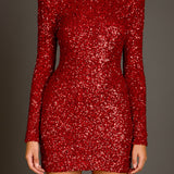 Sequins Cutout Mini Dress