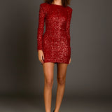 Sequins Cutout Mini Dress