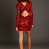 Sequins Cutout Mini Dress