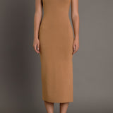 Lurex High Neck Midi Dress