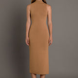 Lurex High Neck Midi Dress