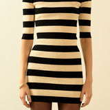Striped Knit Mini Dress