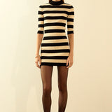 Striped Knit Mini Dress