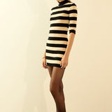 Striped Knit Mini Dress