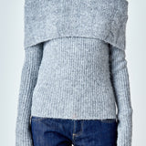 Off Shoulder Cable Knit Sweater