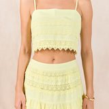 Lace Trim Crop Top