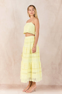 Laced Midi Skirt