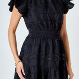 Chiffon Belted Mini Dress