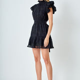 Chiffon Belted Mini Dress