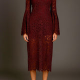 Off Shoulder Lace Maxi Dress