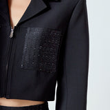 Sequins Combo Jacket