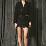 Sequins Combo Jacket