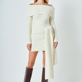Off Shoulder Sweater Mini Dress