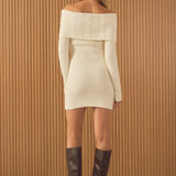 Off Shoulder Sweater Mini Dress