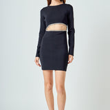 Knit Cut Out Mini Dress