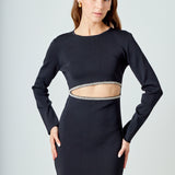 Knit Cut Out Mini Dress