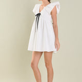 Combo Bow Mini Dress