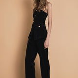 Velvet High Waisted Trousers