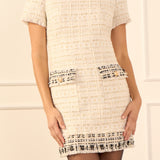 Tweed Fringed Mini Dress