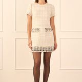 Tweed Fringed Mini Dress