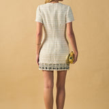 Tweed Fringed Mini Dress
