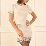 Tweed Fringed Mini Dress
