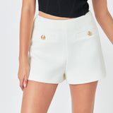 Tweed High Waist Shorts