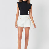 Tweed High Waist Shorts