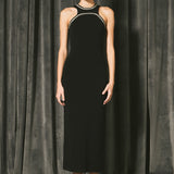 Jewel Trim Knit Maxi Dress