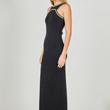 Jewel Trim Knit Maxi Dress