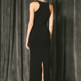 Jewel Trim Knit Maxi Dress