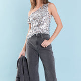 Multi Sequins Sleeveless Top