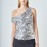 Multi Sequins Sleeveless Top