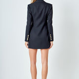 Blazer Buttoned Mini Dress