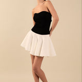 High Waisted Circle Mini Skirt