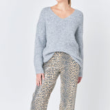 Leopard Wide Leg Denim