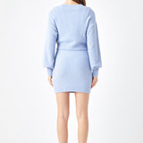 Knitted Puff Sleeve Cardigan