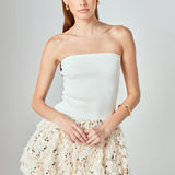 Feather Blouson Mini dress