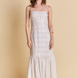 Embroidered Sequins Maxi Dress