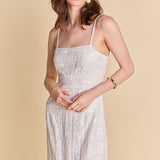 Embroidered Sequins Maxi Dress
