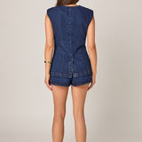 Denim Buttoned Vest