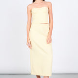 Tweed Strapless Top