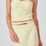 Tweed Strapless Top